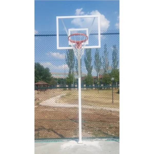 EKO Basketbol Potası Bahçe Tipi Tek Direkli Cam Panya