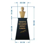 Atatürk Büstü (70cm Fiber)+ Kaide (120cm) Lise Modeli