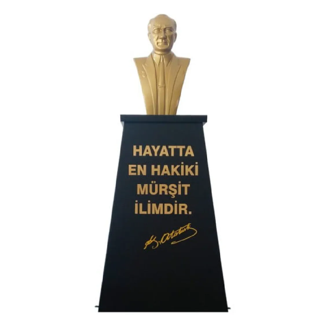 atatürkbüstüvekaidetakim5 Atatürk Büstü (60cm Fiber)+ Kaide (120cm) Lise Modeli