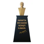 Atatürk Büstü (70cm Fiber)+ Kaide (120cm) Lise Modeli