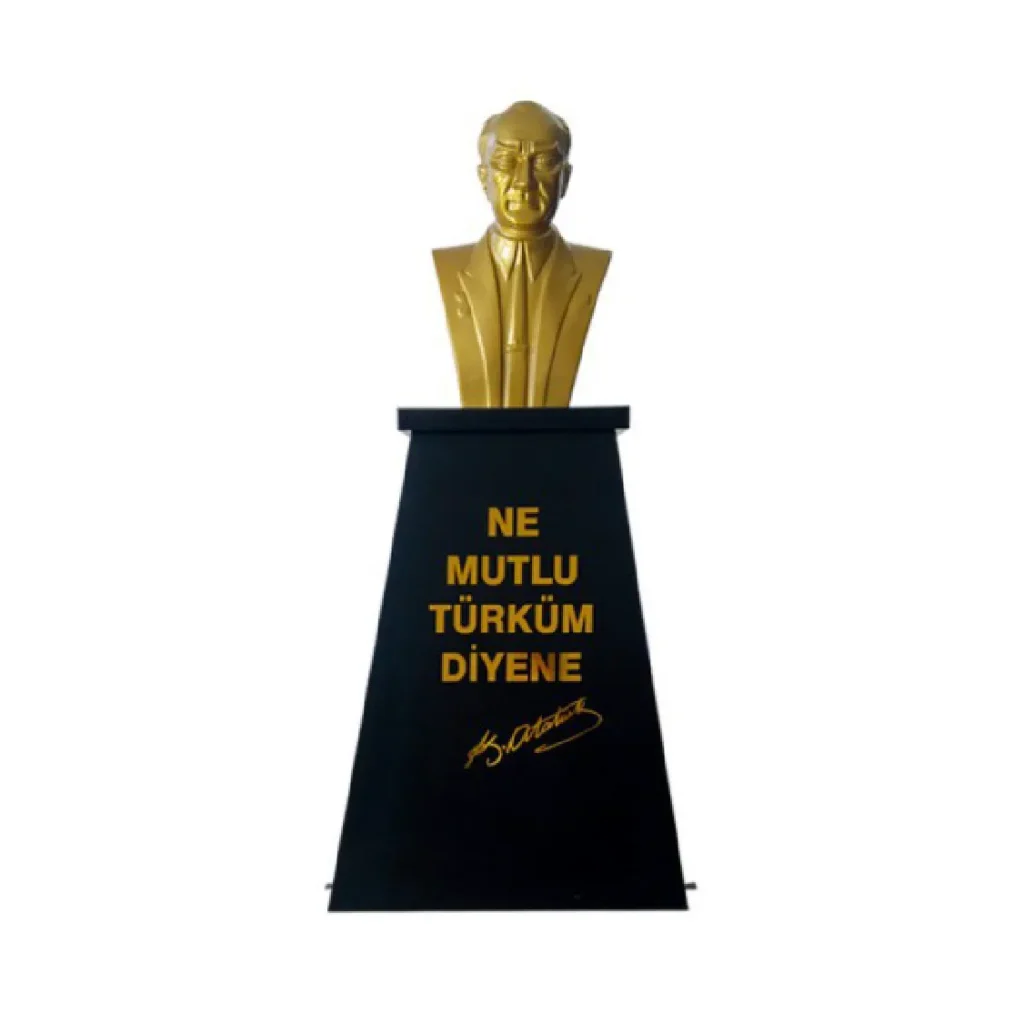 Atatürk Büstü (70cm Alüminyum)+ Kaide (100cm) İlkokul Modeli