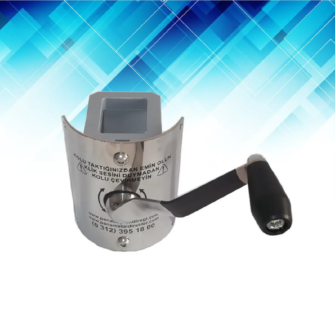 bayrakdireğiaksesuar15 Bayrak Direği İp Sarma Mekanizması Orta Boy(114-140) (ırgat) Manuel Kollu El Vinç Patentli Ürün - Görsel 1