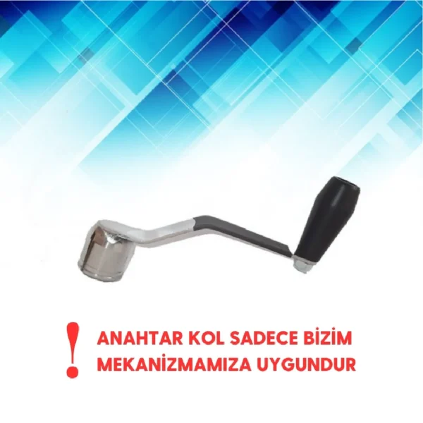 Bayrak Direği İp Sarma Mekanizma Kolu (304 Krom)